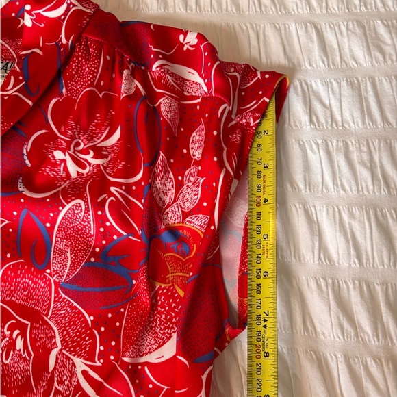 Vintage D’Allairds Red and White Ruffled Wrap Midi Sundress - Picture 12 of 15